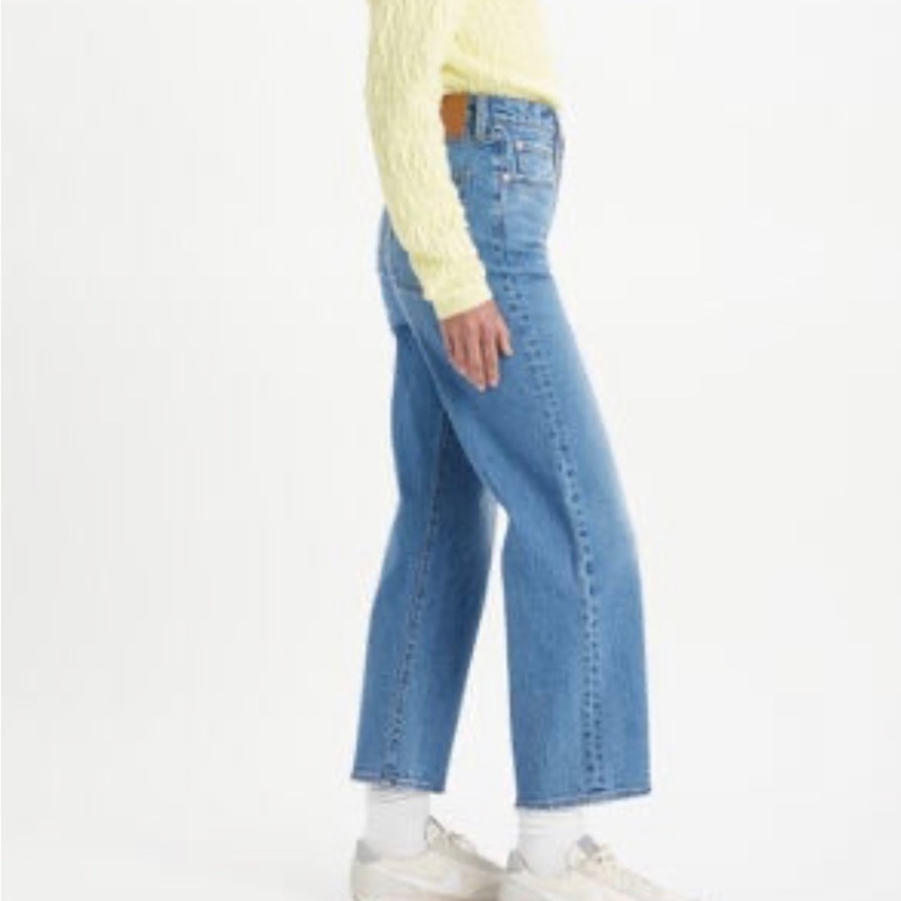 Levi’s Ribcage Premium Denim Jeans Straight Ankle Distressed High Waist 26 / 8 - Picture 3 of 15